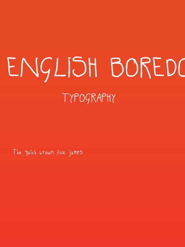 English boredom Poster