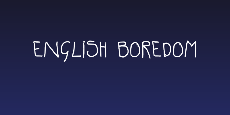 English boredom Social Header