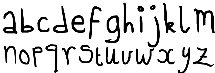 English boredom Font LOWERCASE