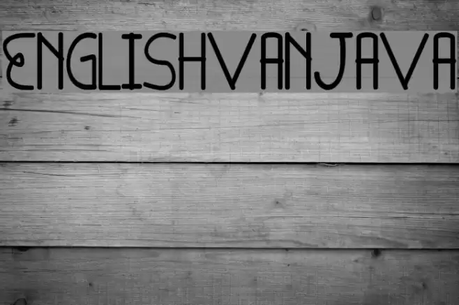English-van-Java Font examples