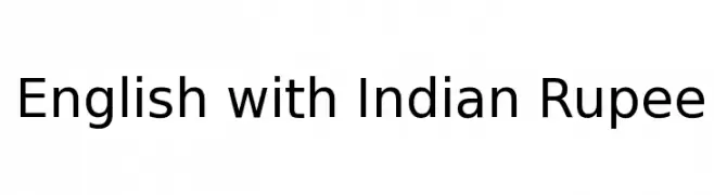 English with Indian Rupee  font caratteri gratis