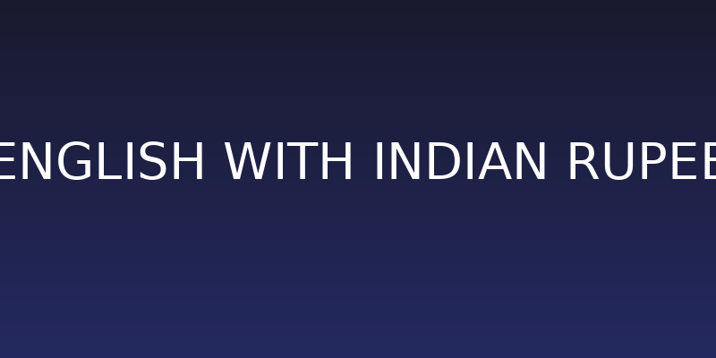 English with Indian Rupee Social Header