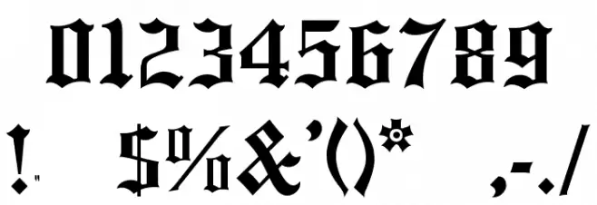 EnglishTowne-Normal フォント その他の文字