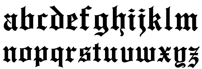 EnglishTowne-Normal Font LOWERCASE