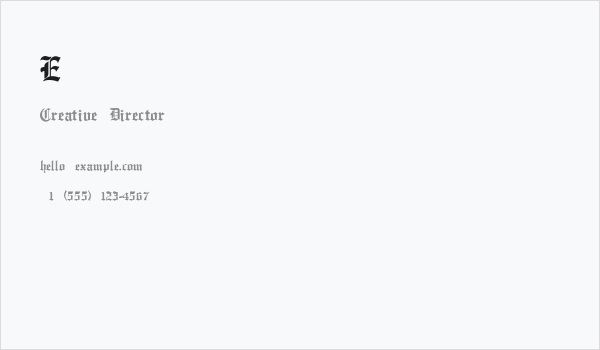 EnglishTowne Business Card