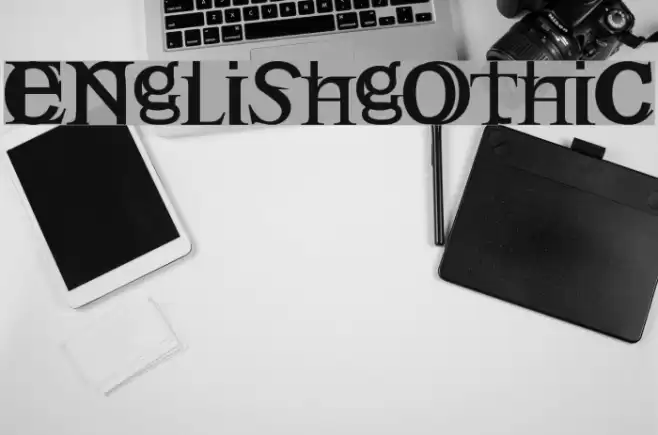 Englishgothic خط examples