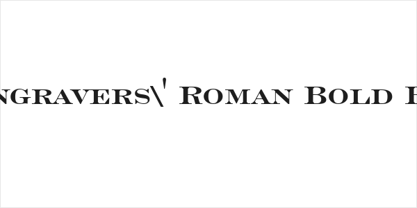 Engravers' Roman Bold BT Logo