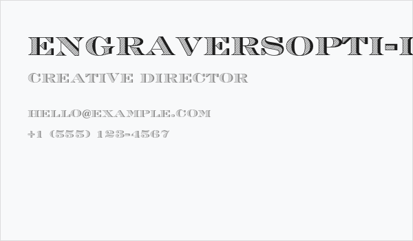 EngraversOpti-Inline Business Card