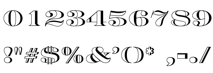 EngraversOpti-Shaded Font OTHER CHARS