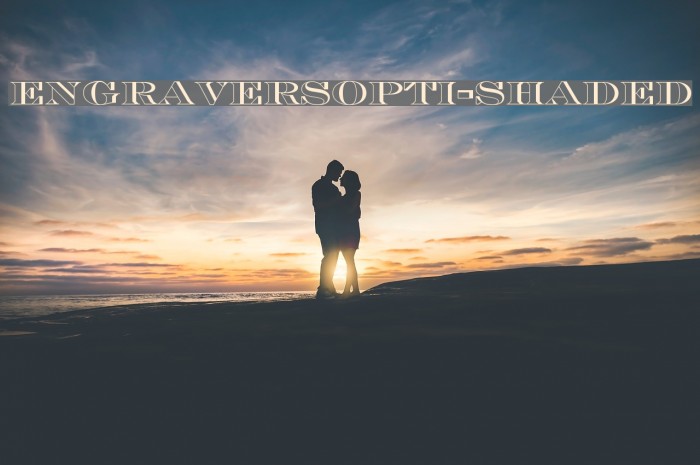 EngraversOpti-Shaded Font examples