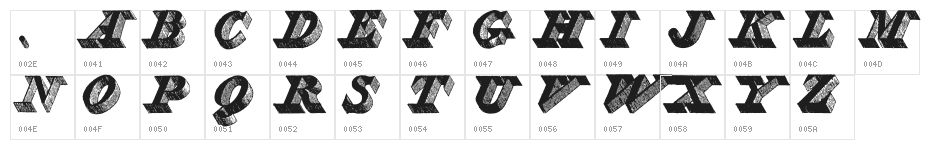 Engravier_Initials Character Map