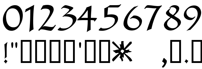 Engrossing!` Font OTHER CHARS