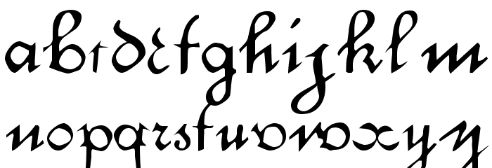Engrossing!` Font LOWERCASE
