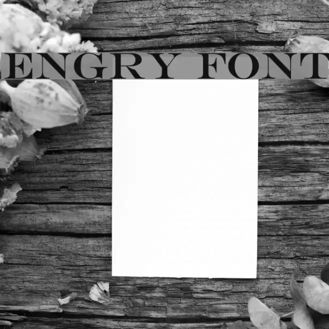 Engry Font examples