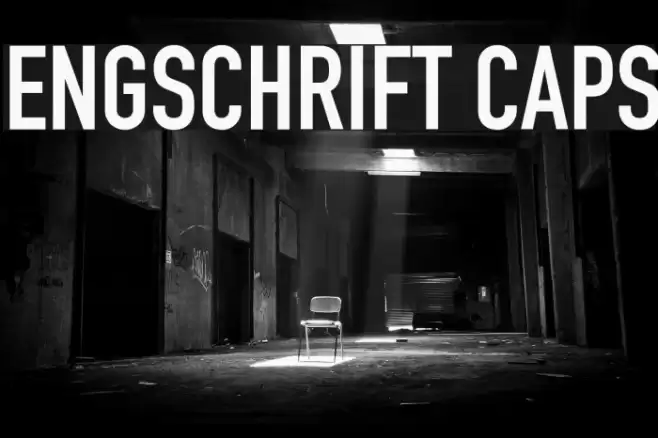 Engschrift Caps Font examples