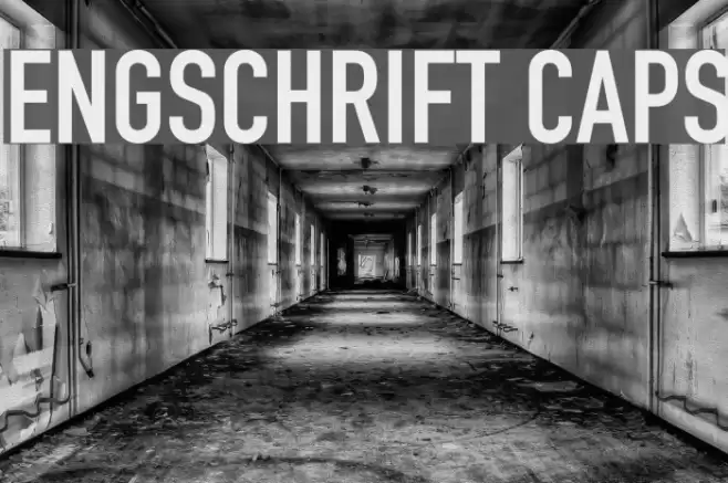 Engschrift Caps Font examples