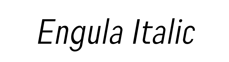 Engula Italic  Frei Schriftart Herunterladen