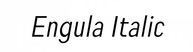 Engula Italic  Frei Schriftart Herunterladen