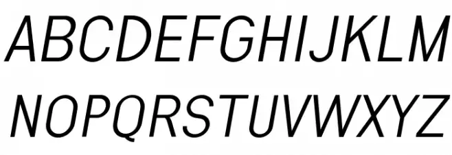 Engula Italic 字体 大写