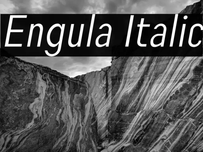 Engula Italic Example 1