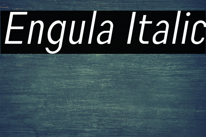 Engula Italic Example 3