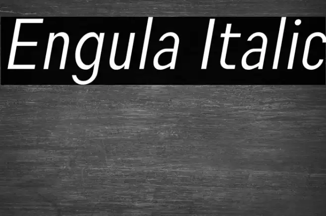 Engula Italic Example 3