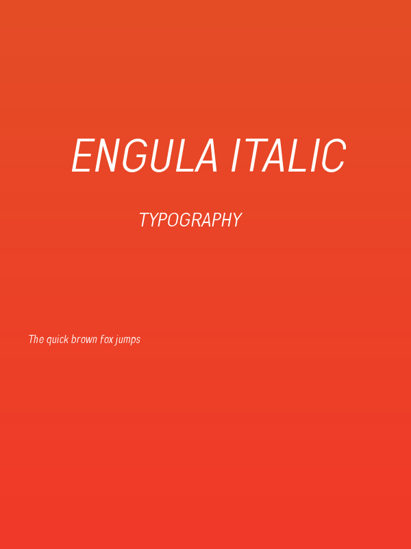 Engula Italic Poster