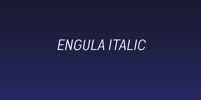 Engula Italic Social Header