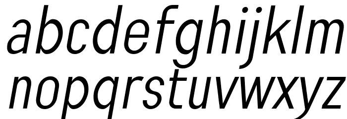 Engula Italic Font LOWERCASE