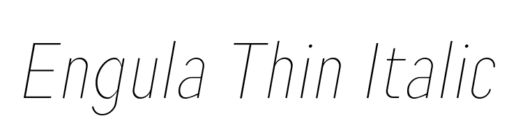 Engula Thin Italic  Frei Schriftart Herunterladen