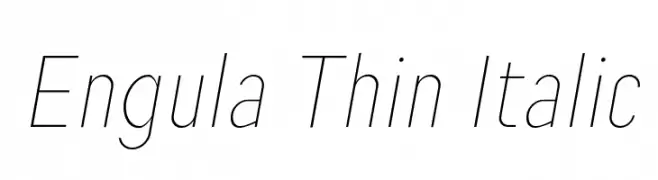 Engula Thin Italic  font caratteri gratis