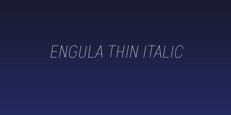 Engula Thin Italic Social Header