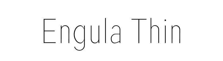 Engula Thin  les polices de caractères gratuit tlcharger