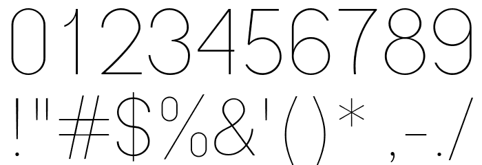 Engula Thin Font OTHER CHARS