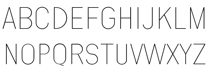 Engula Thin Font Litere mari
