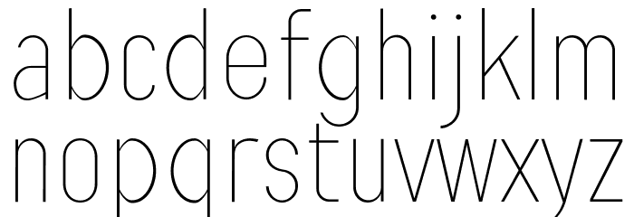 Engula Thin Font LOWERCASE