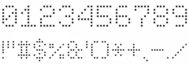Enhanced Dot Digital-7 Font OTHER CHARS