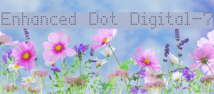 Enhanced Dot Digital-7 Font examples