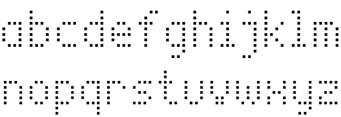 Enhanced Dot Digital-7 Font LOWERCASE