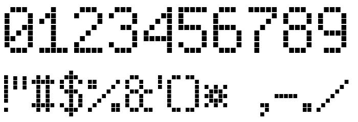 Enhanced LED Board-7 Font OTHER CHARS