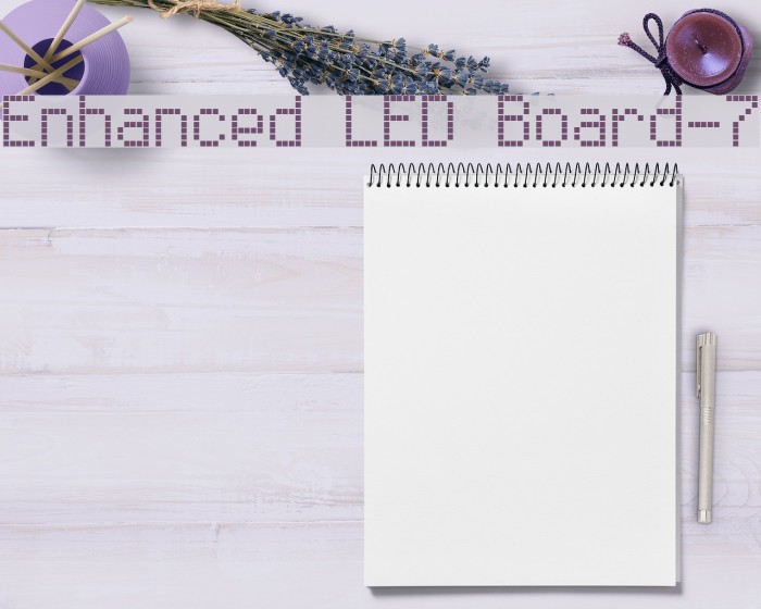 Enhanced LED Board-7 Font examples