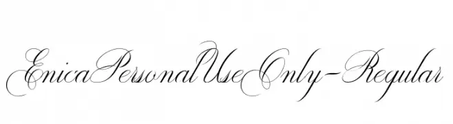 EnicaPersonalUseOnly-Regular  Frei Schriftart Herunterladen