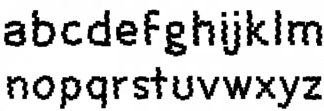 Enie Schriftart Kleinbuchstaben