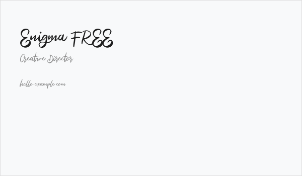 Enigma FREE Business Card