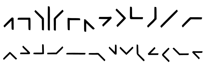 Enigmailed Semaphore Regular Font LOWERCASE