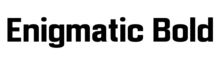 Enigmatic Bold  フリーフォントのダウンロード