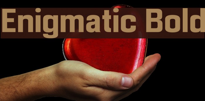 Enigmatic Bold Font examples
