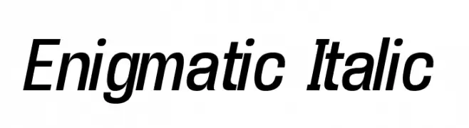 Enigmatic Italic 