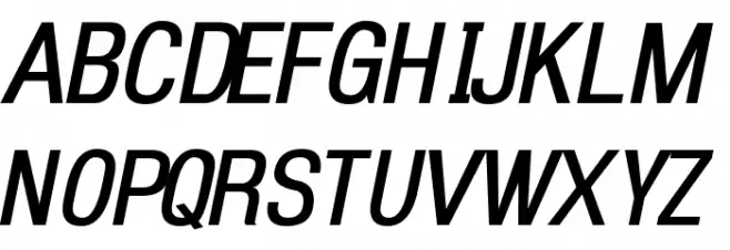 Enigmatic Italic फ़ॉन्ट अपरकेस