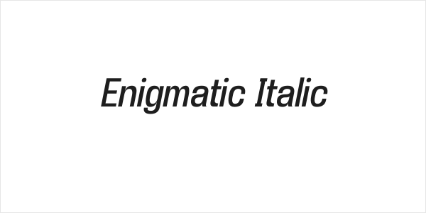 Enigmatic Italic Logo